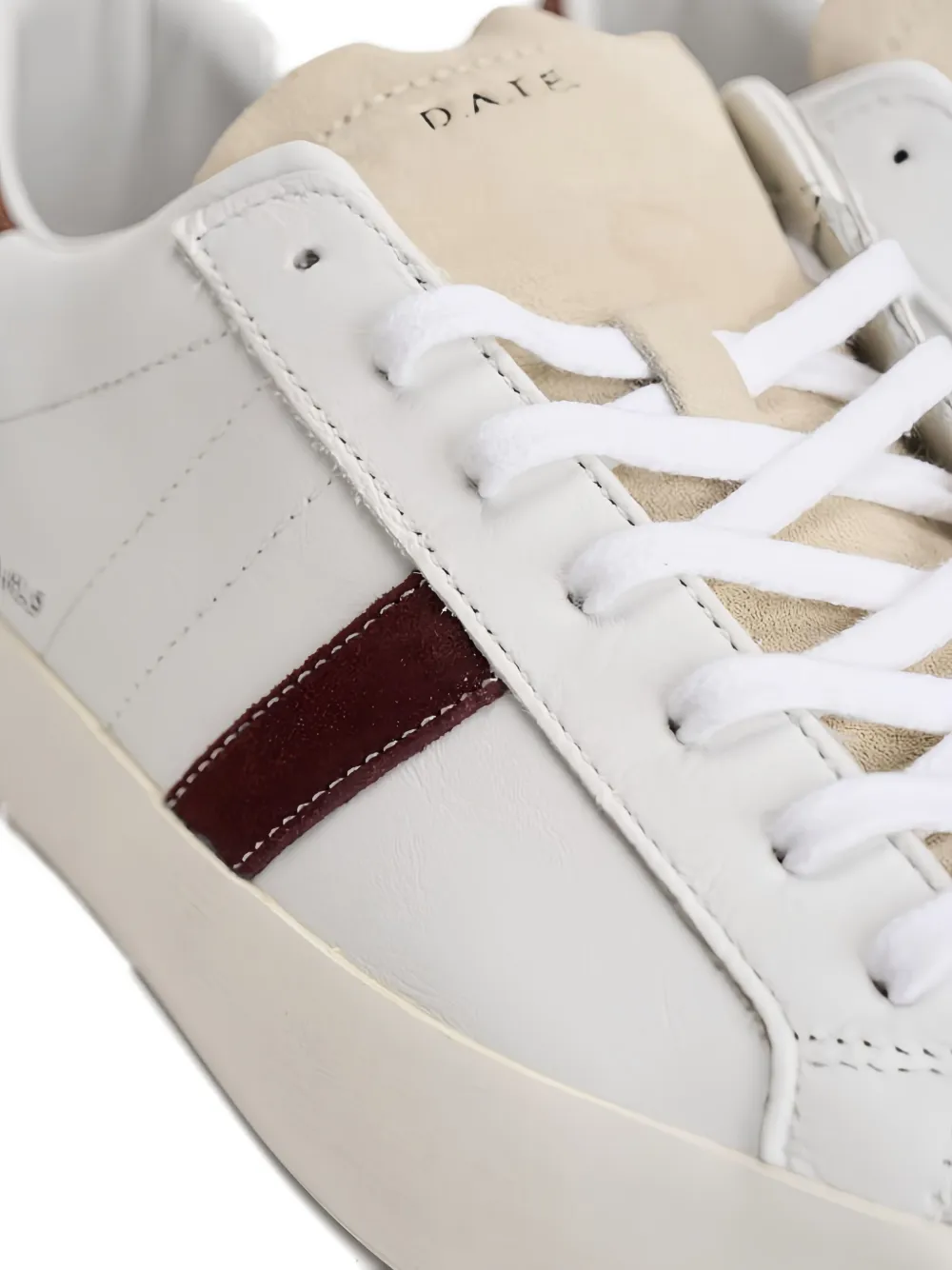 Date Leather Striped Sneakers In Neutral