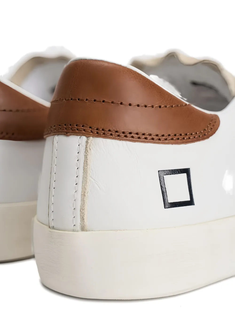 Date Leather Striped Sneakers In Neutral