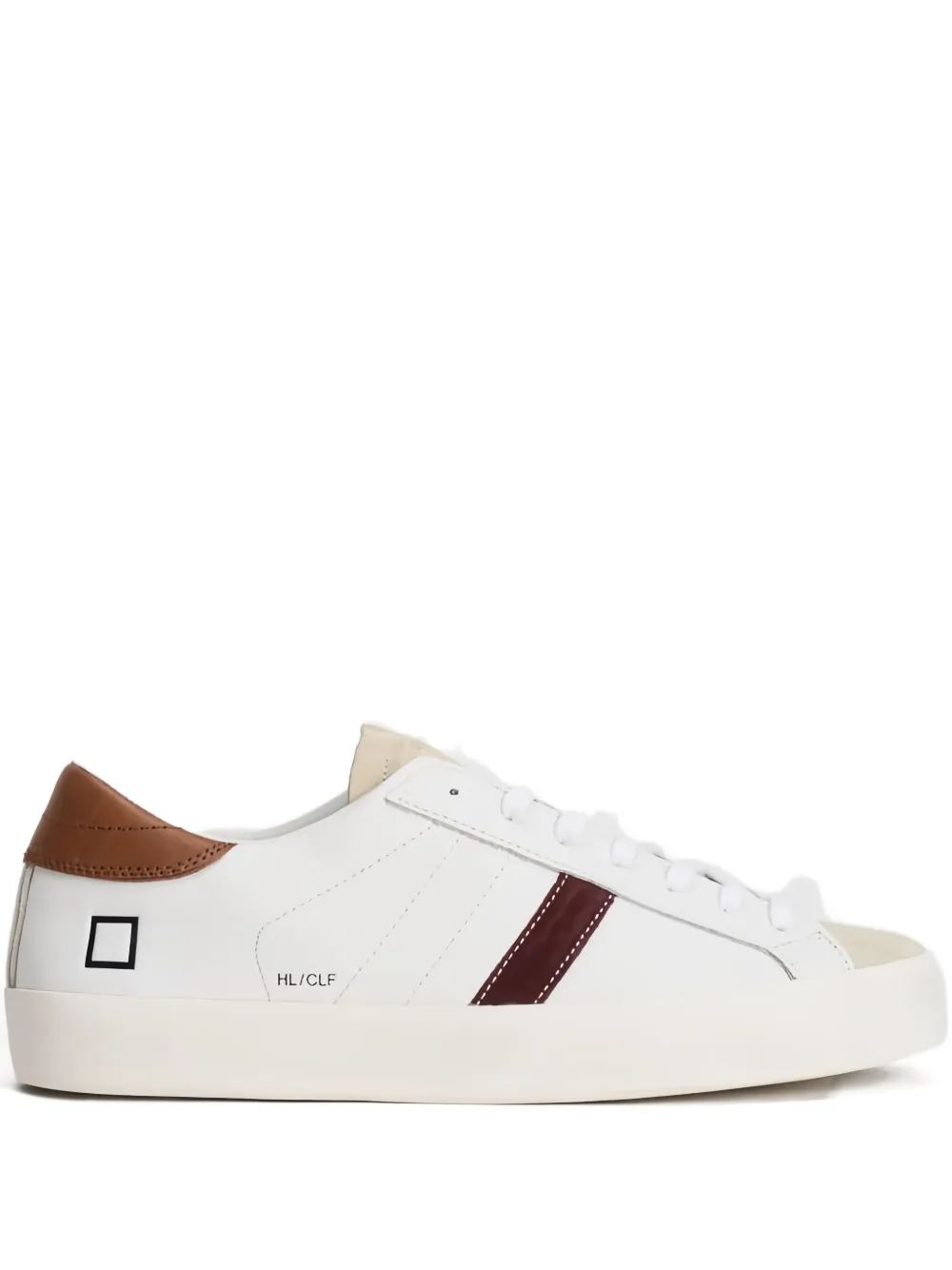 Date Leather Striped Sneakers In Neutral