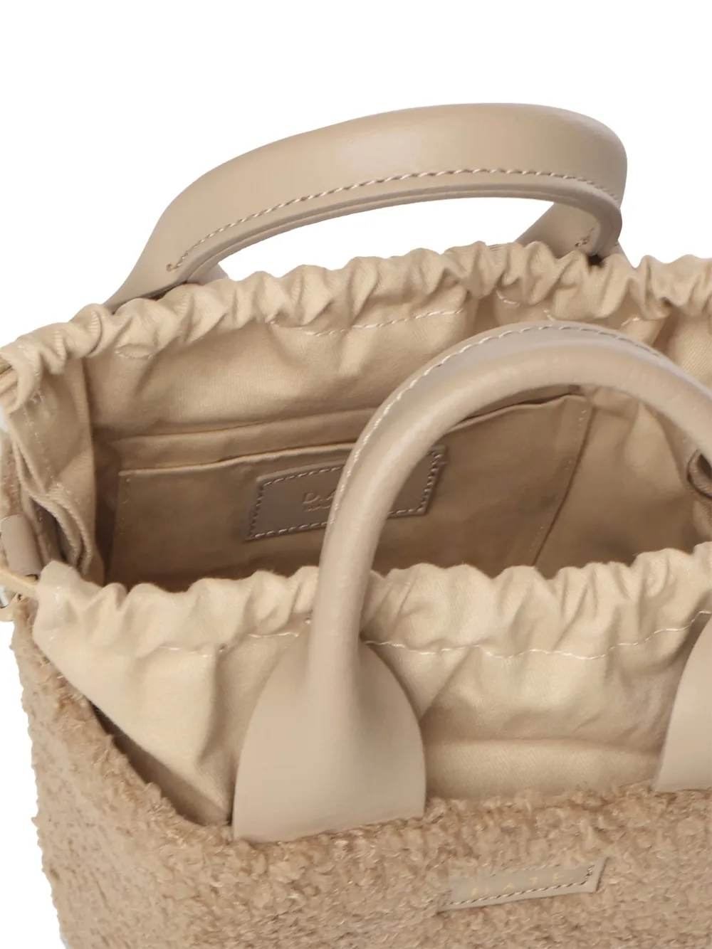 Date Teddy Cube Mini Bag In Nude