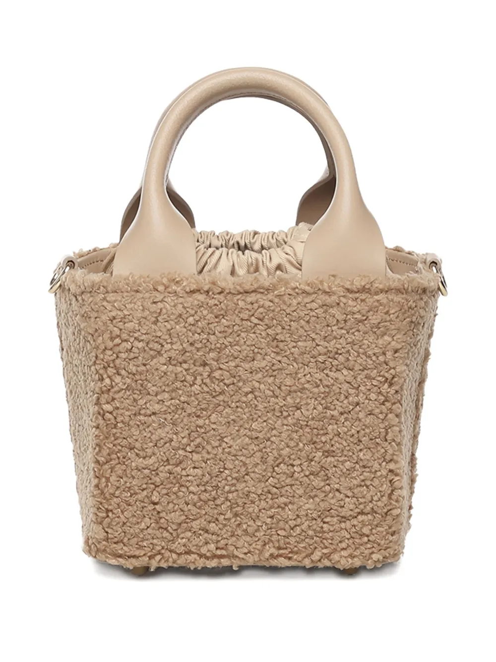 Date Teddy Cube Mini Bag In Nude