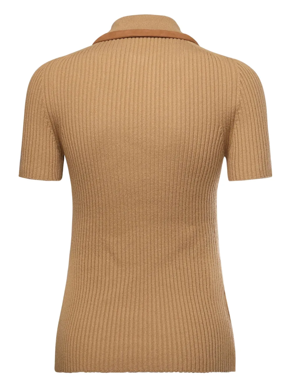 Miu Miu ribbed polo shirt - Beige