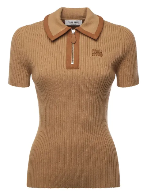 Miu Miu ribbed polo shirt