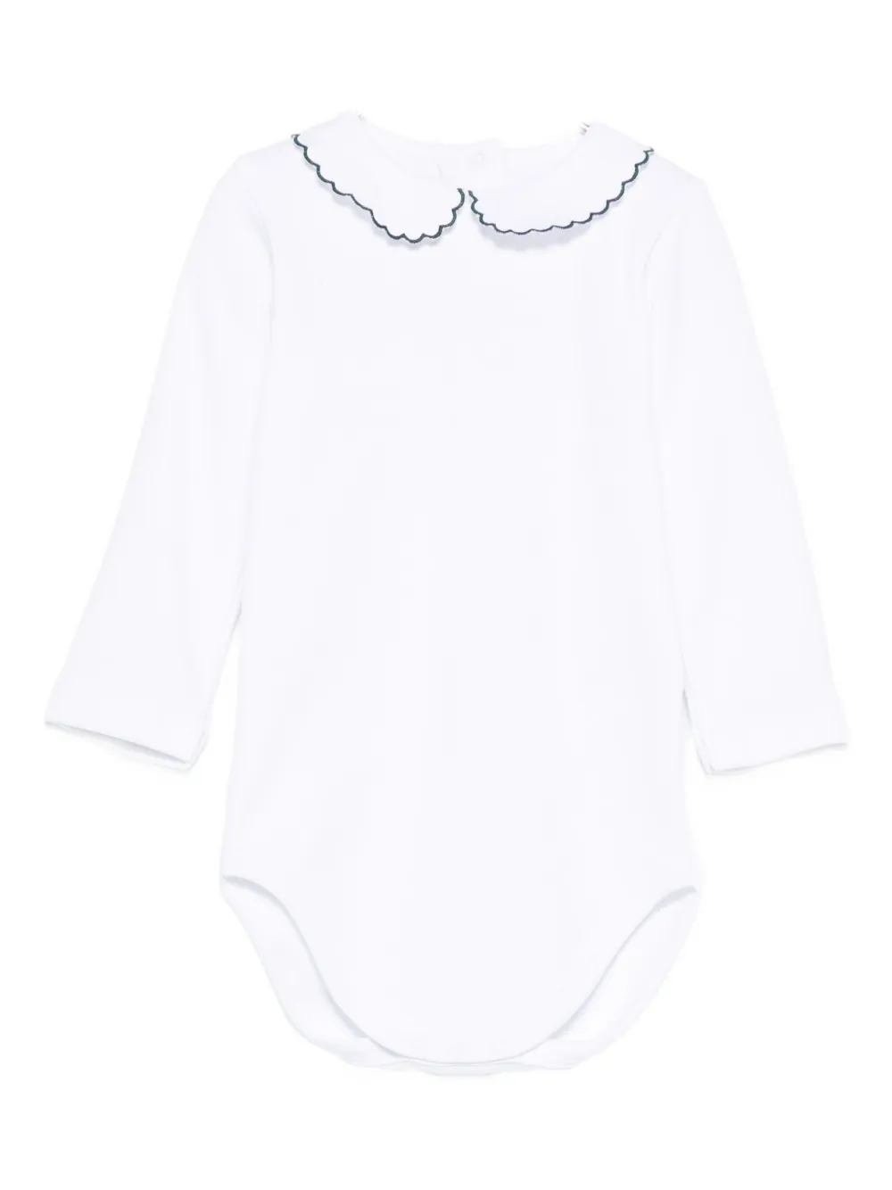 Mariella Ferrari Scalloped-collar Bodysuit In White