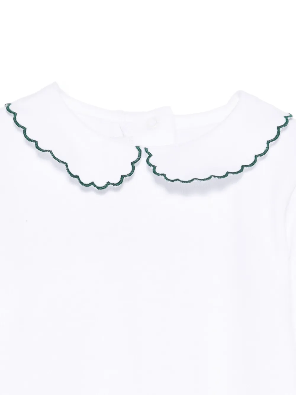 Mariella Ferrari Romper met gewelfde kraag Wit