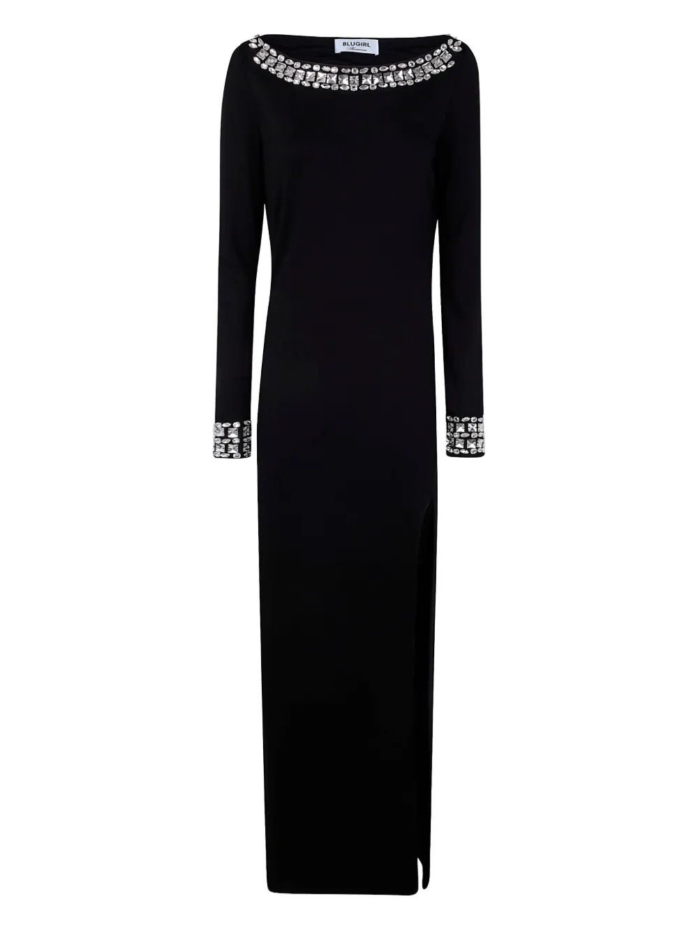 Blugirl crystal-embellished long dress - ブラック Blugirl crystal-embellished long dress - ブラック