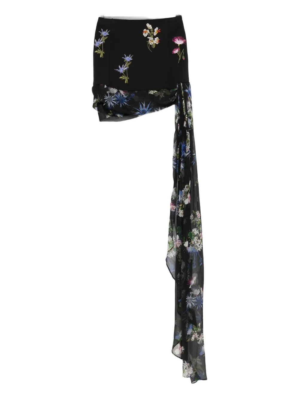 Blumarine floral-embroidery skirt | Black | Image 1
