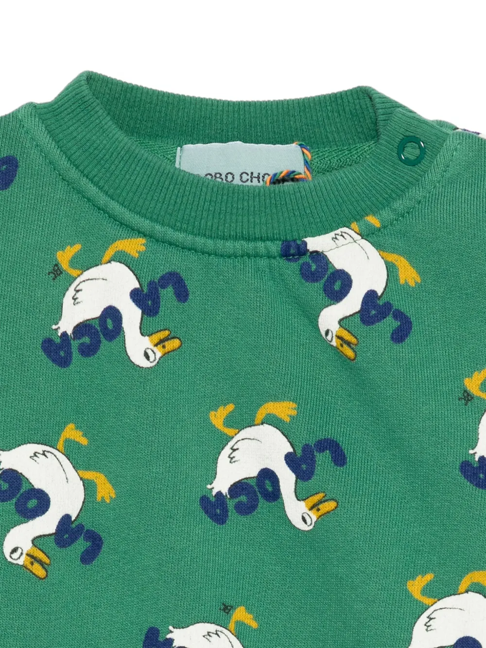 Bobo Choses T-shirt met eendenprint Groen