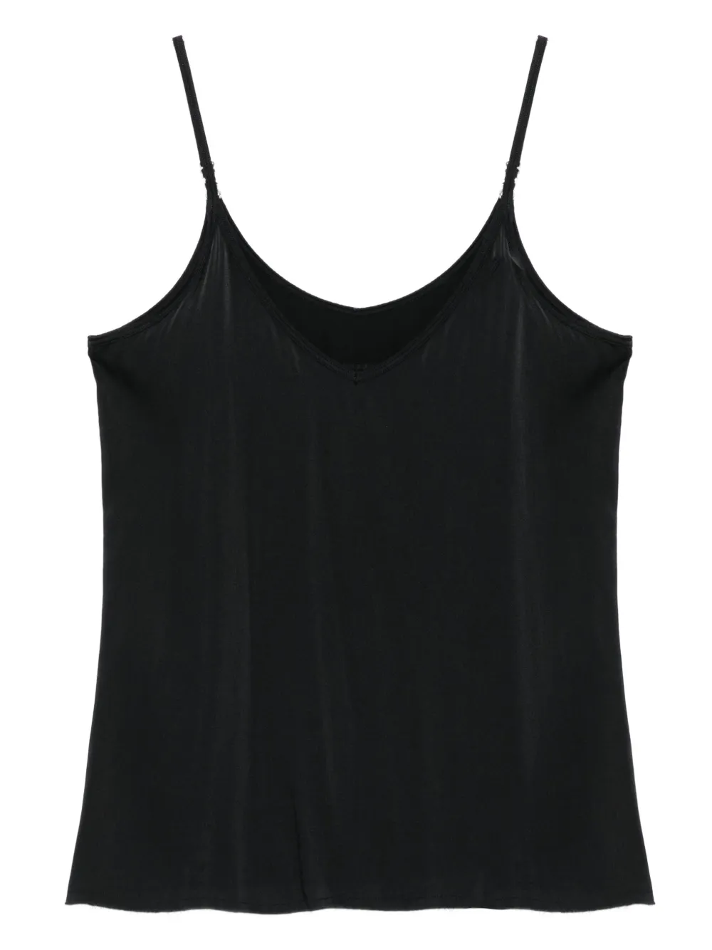 Private 0204 scoop-neck silk top | Black | Image 1