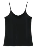 Private 0204 scoop-neck silk top - Black