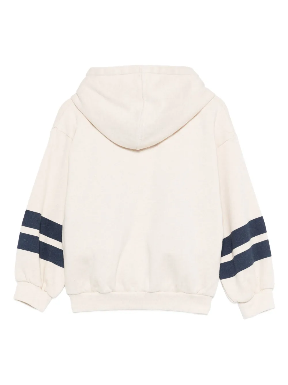 Bobo Choses Stripe-detail Zip-up Hoodie In White