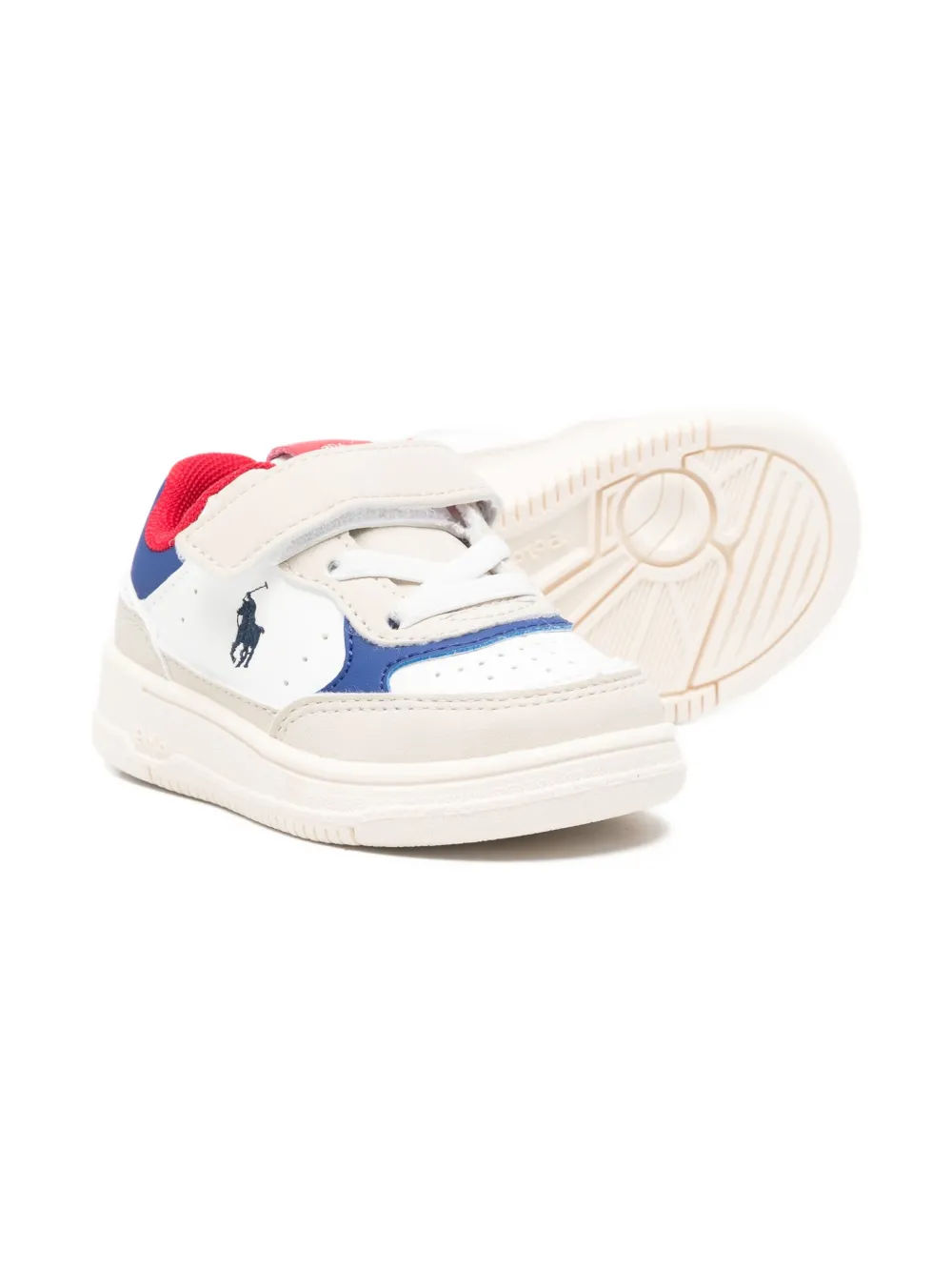Polo Ralph Lauren Touch-strap Sneakers In Neutral