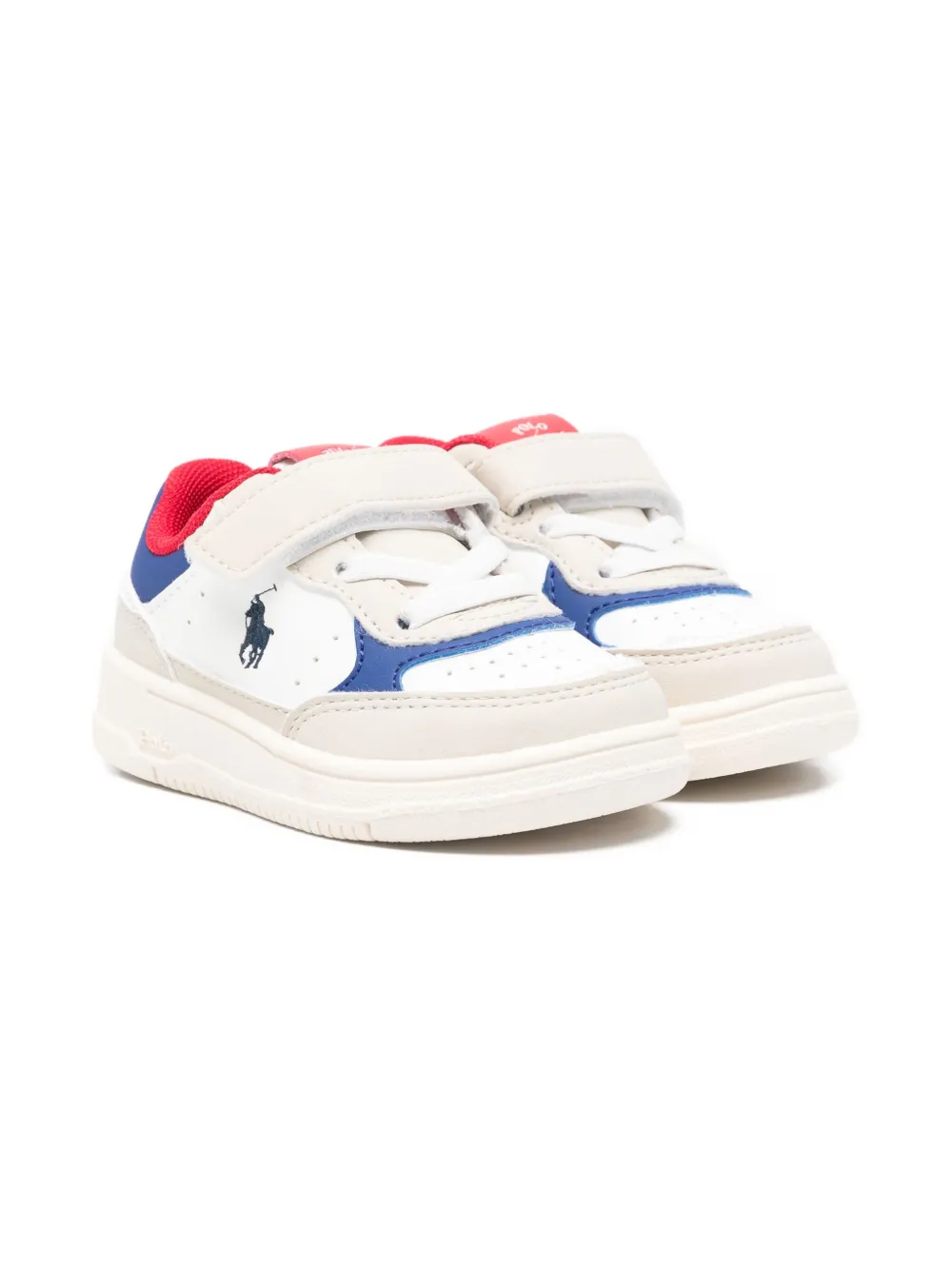 POLO RALPH LAUREN KIDS touch-strap sneakers Beige