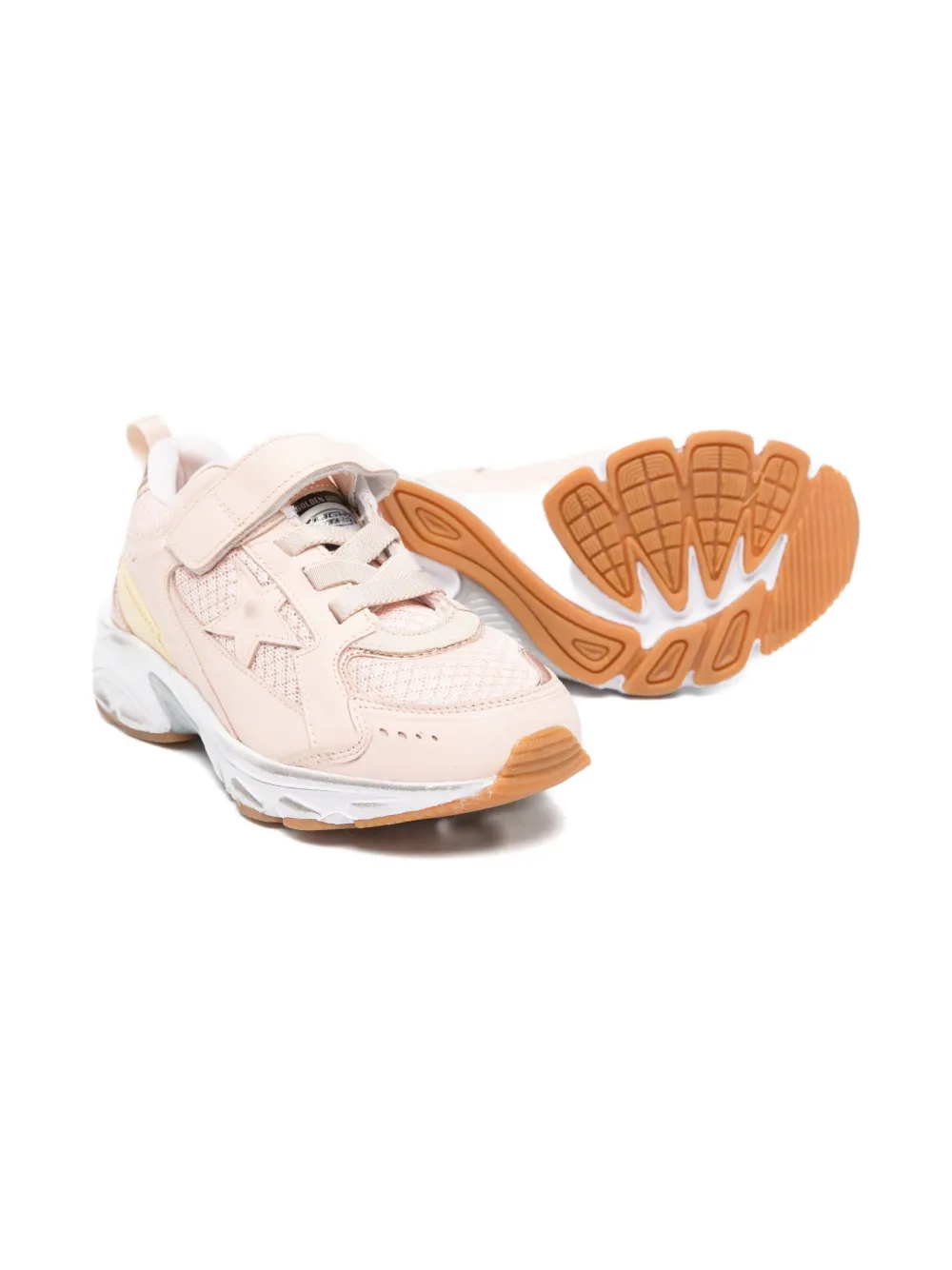 Golden Goose Kids Lightstar strap-fastening sneakers Pink