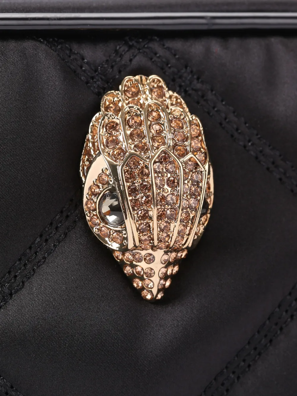 Kurt Geiger Small Hoxton Quilted Camera Cross-body Bag In Black