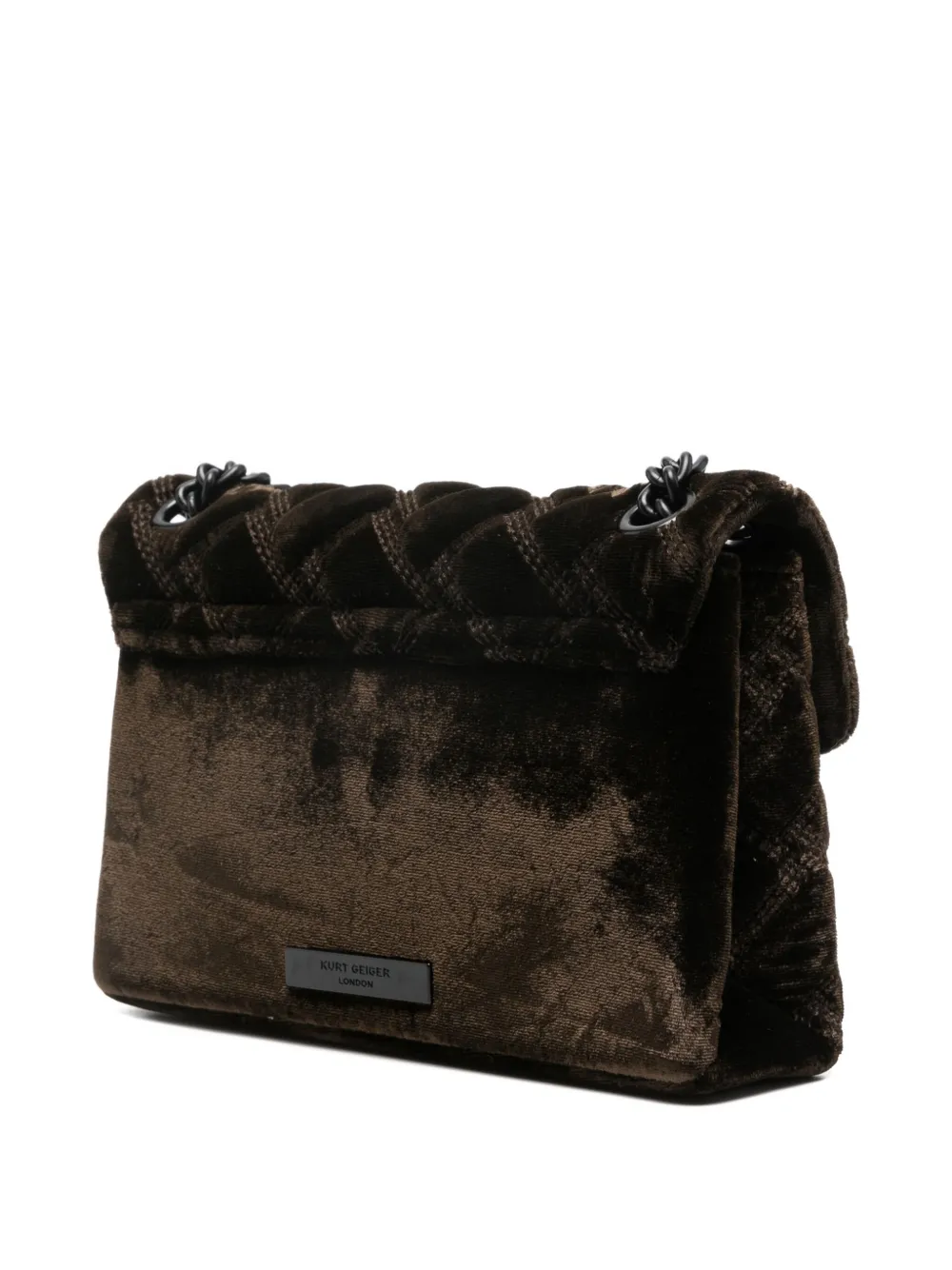 Kurt Geiger London Kensington mini-crossbodytas met kristallen Bruin