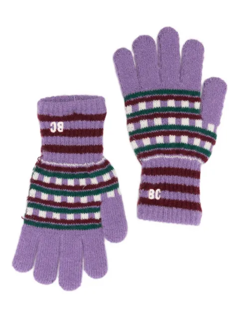 Bobo Choses striped knitted gloves