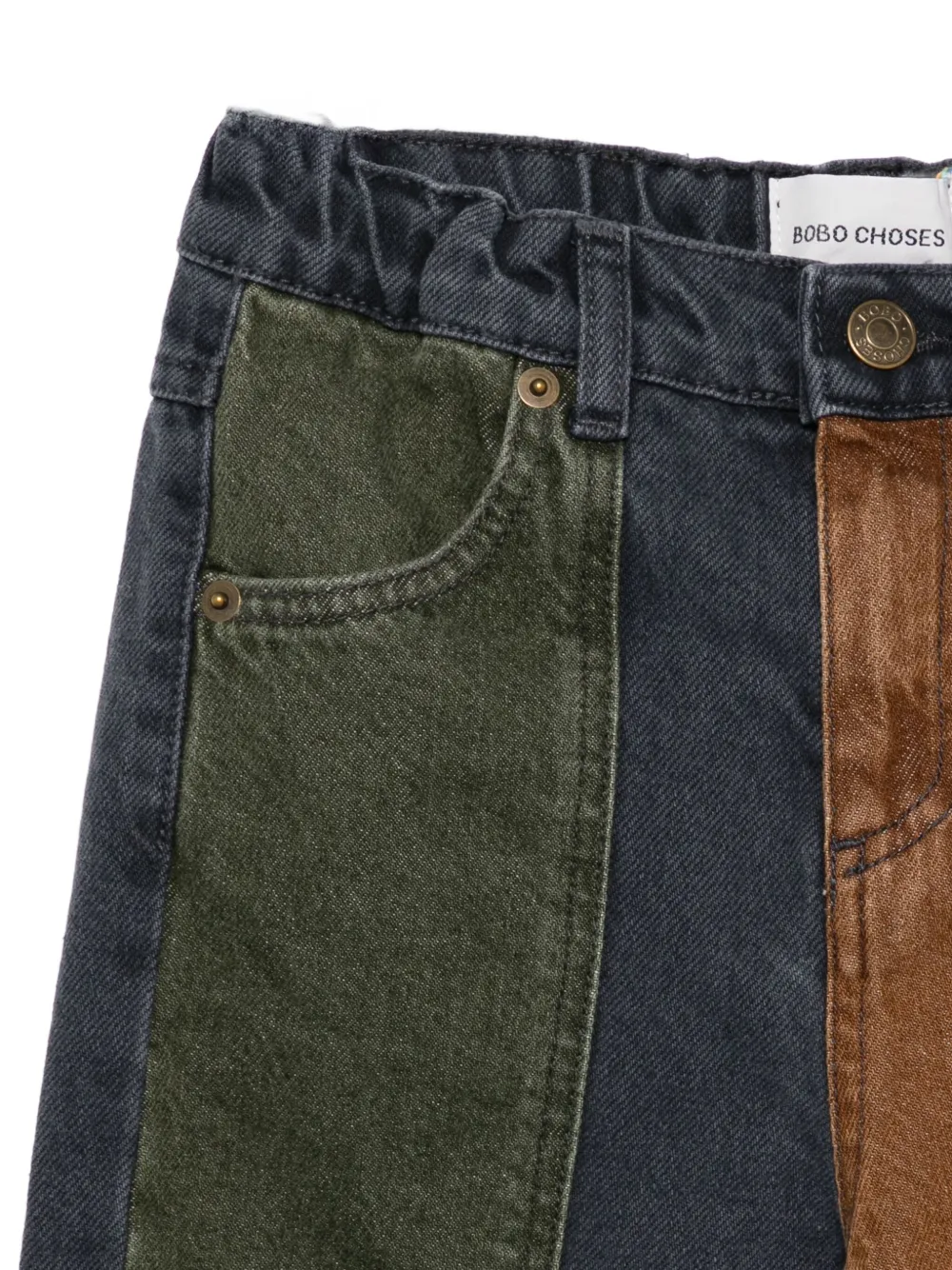 Bobo Choses Color Block Denim Pants Kids In Multi