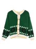 Bobo Choses geometric-pattern cardigan - Green