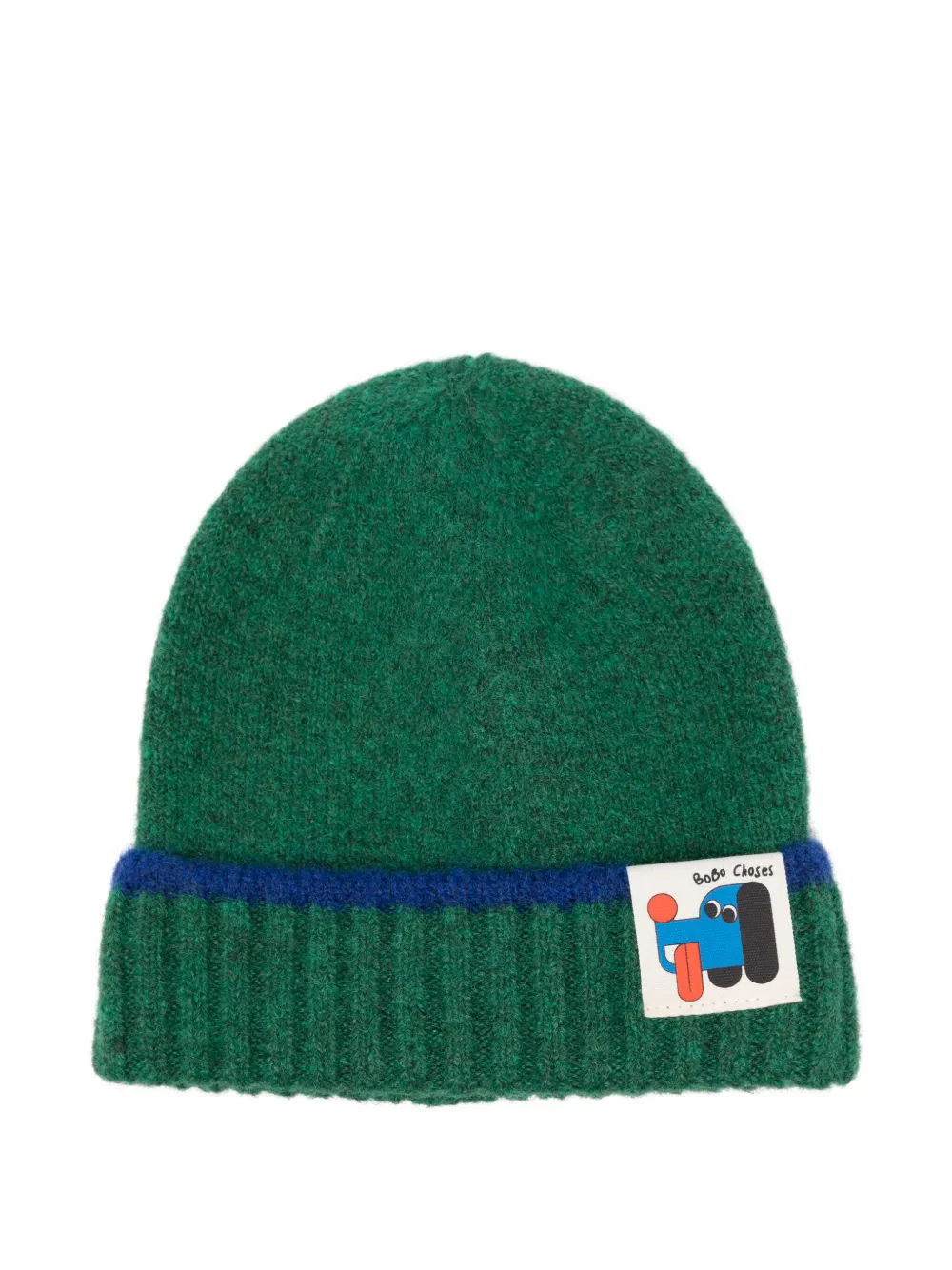 Bobo Choses ribbed-cuff logo beanie | Green | Image 1