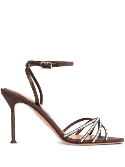 Aquazzura crystal-embellished satin sandals