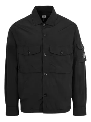 C.P COMPANY シャツジャケット コットン オーバーシャツ ミリタリー C.P. Company ジップポケット オーバーシャツ | ブラック | FARFETCH JP