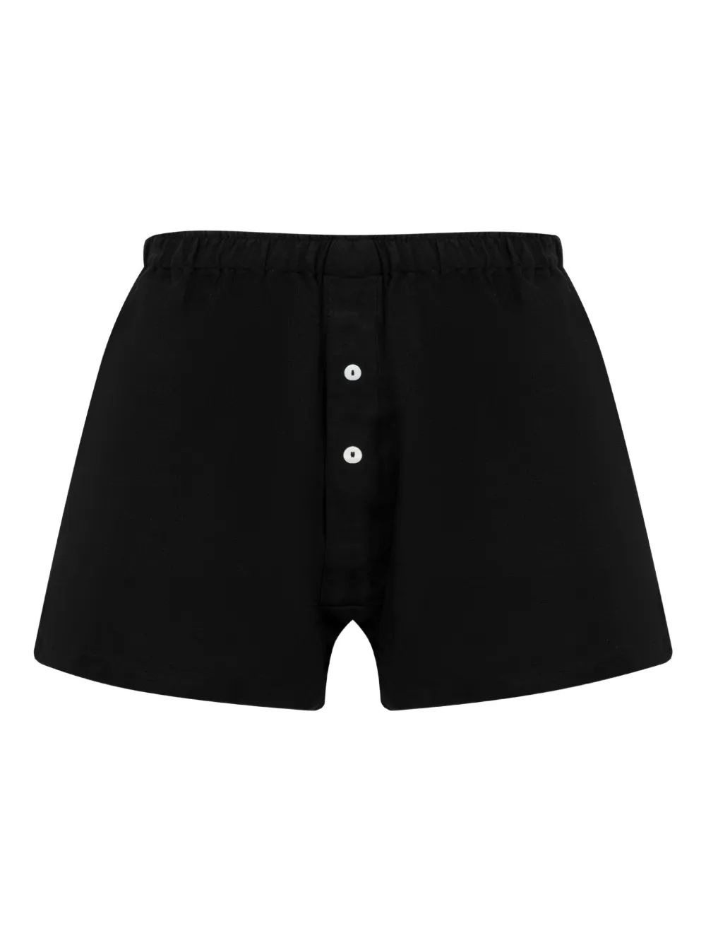 Deiji Studios Button-front Wide-sleeve Shirt And Shorts Set In Black
