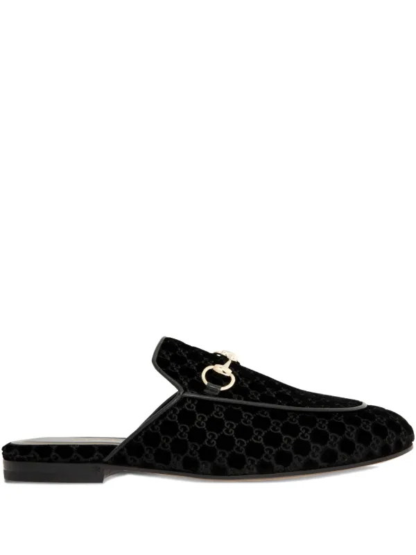 Gucci Horsebit Velvet Mules Black FARFETCH JO
