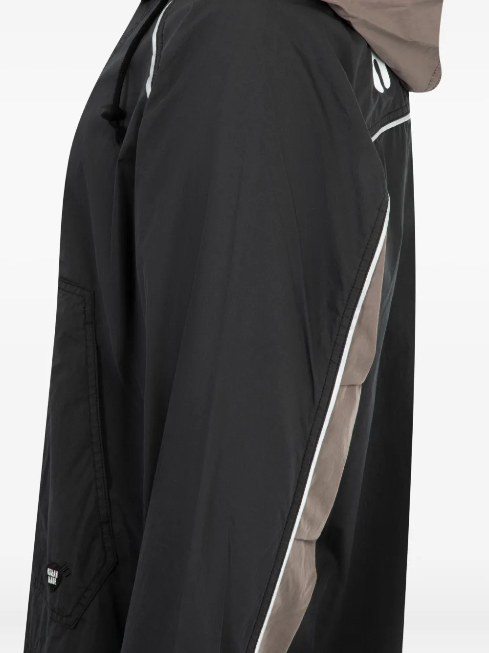 Human Made Panelled Half-zip Jacket In Black