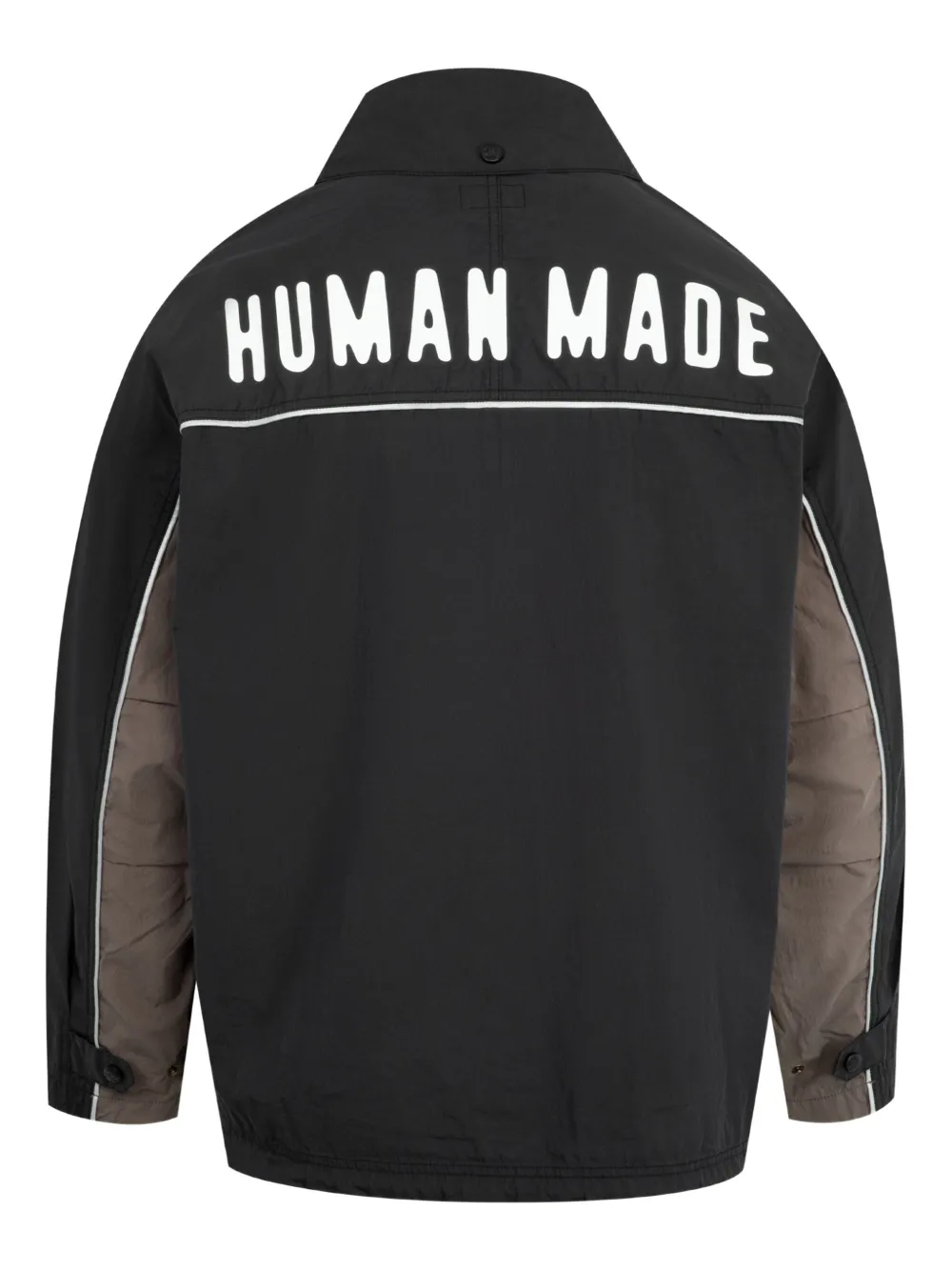 Human Made Panelled Half-zip Jacket In Black