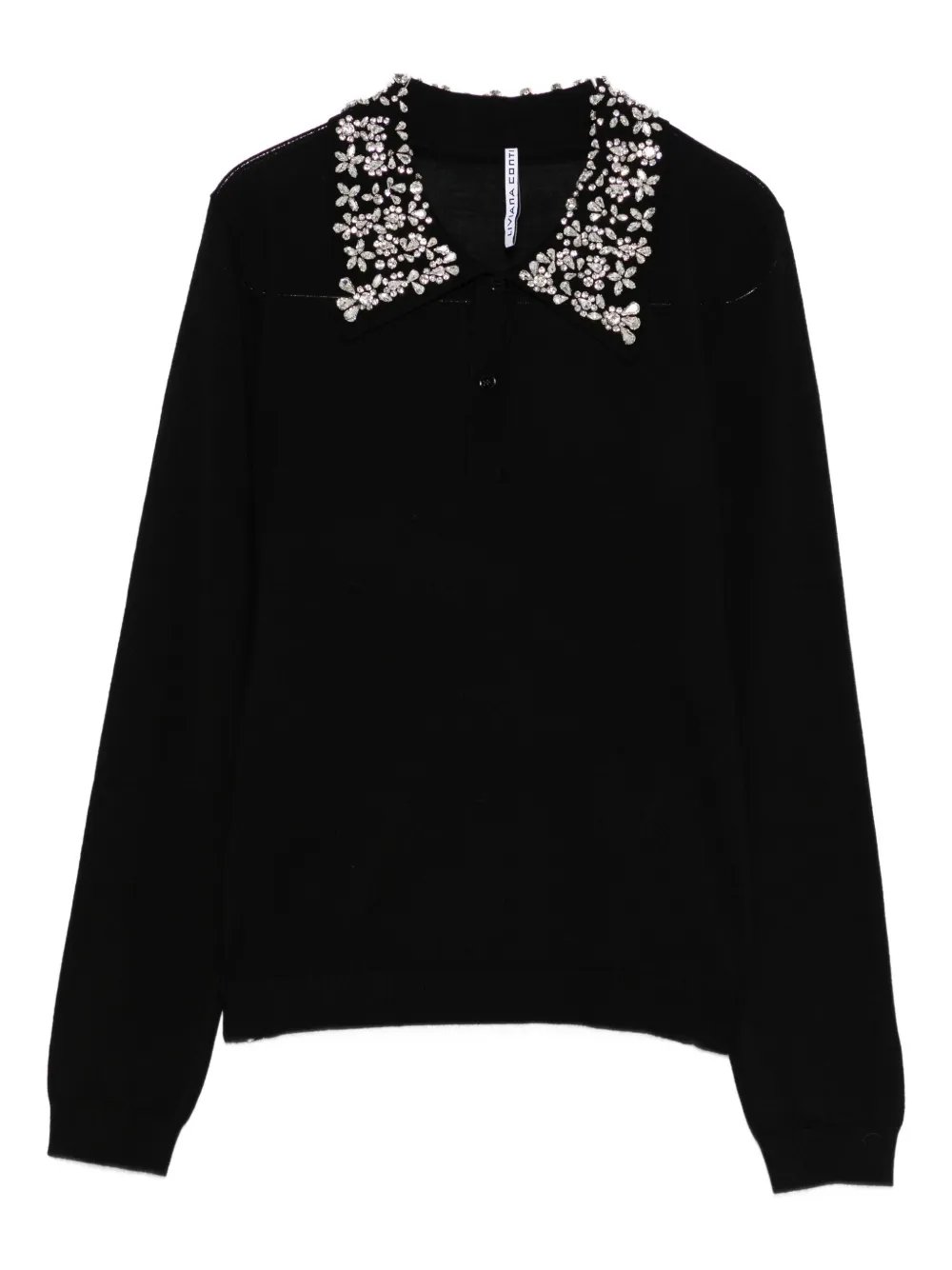 Liviana Conti embellished-collar polo-neck sweater | Black | Image 1