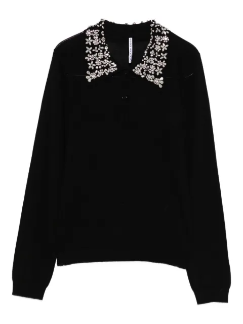 Liviana Conti embellished-collar polo-neck sweater