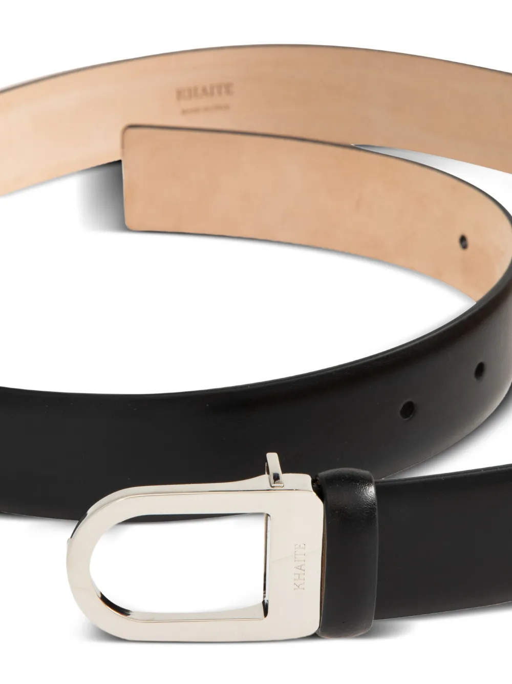 KHAITE Leren riem - Zwart