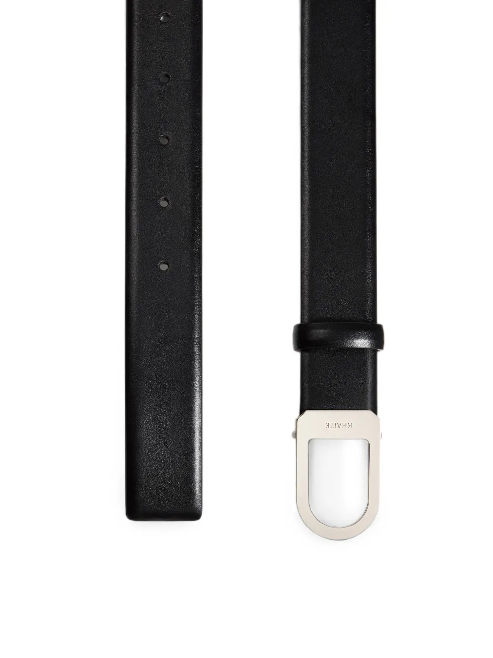 KHAITE Saddle Belt in Black, view 2
