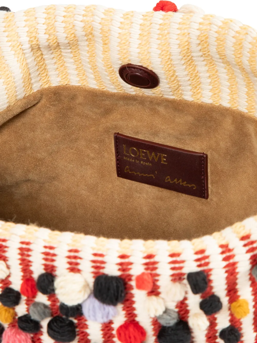 Loewe X Albers Flamenco Medium Crossbody Bag In Cotton Jacquard In Multi