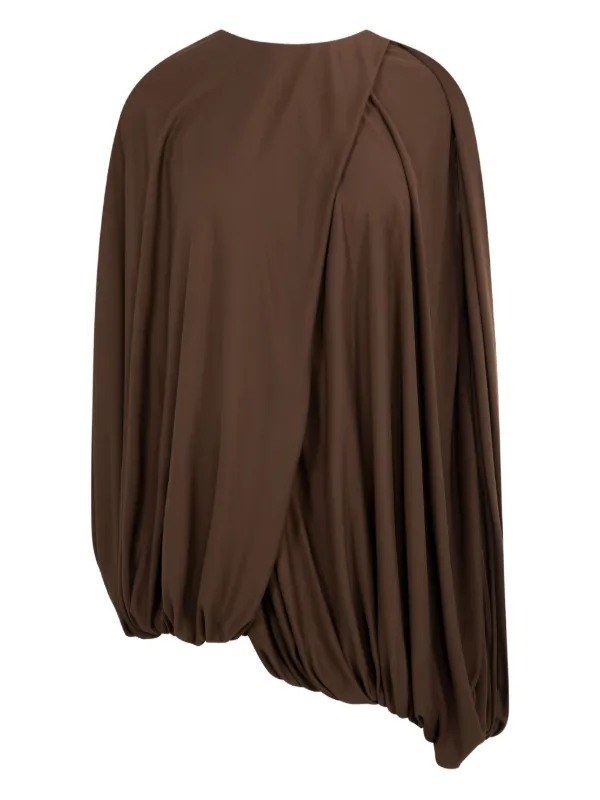 Loewe Draped Blouse in Brown
