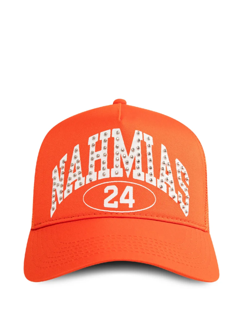 Nahmias Marquee studded trucker hat | Orange | Image 1