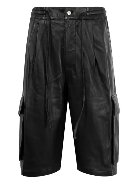 Nahmias leather cargo shorts