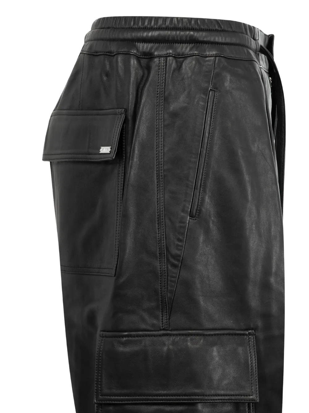 Nahmias Leren shorts - Zwart