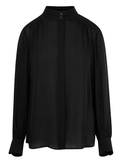 Nili Lotan Revi high-neck gathered blouse