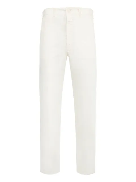 Orslow button-fastening belt-loops trousers