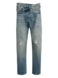 R13 crossover distressed jeans - Blue