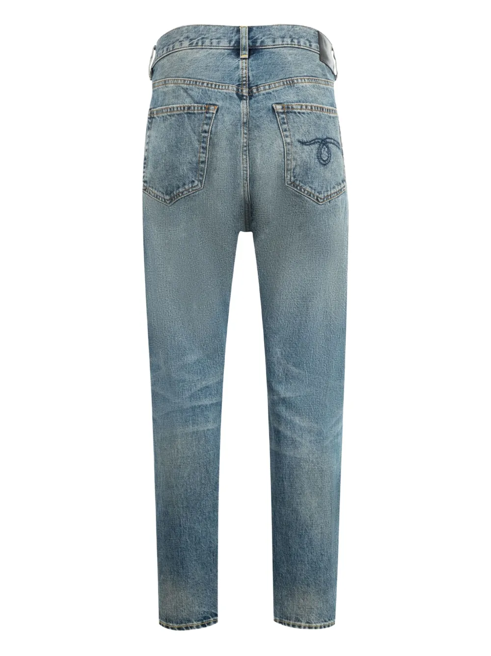 R13 Gekruiste gerafelde jeans - Blauw