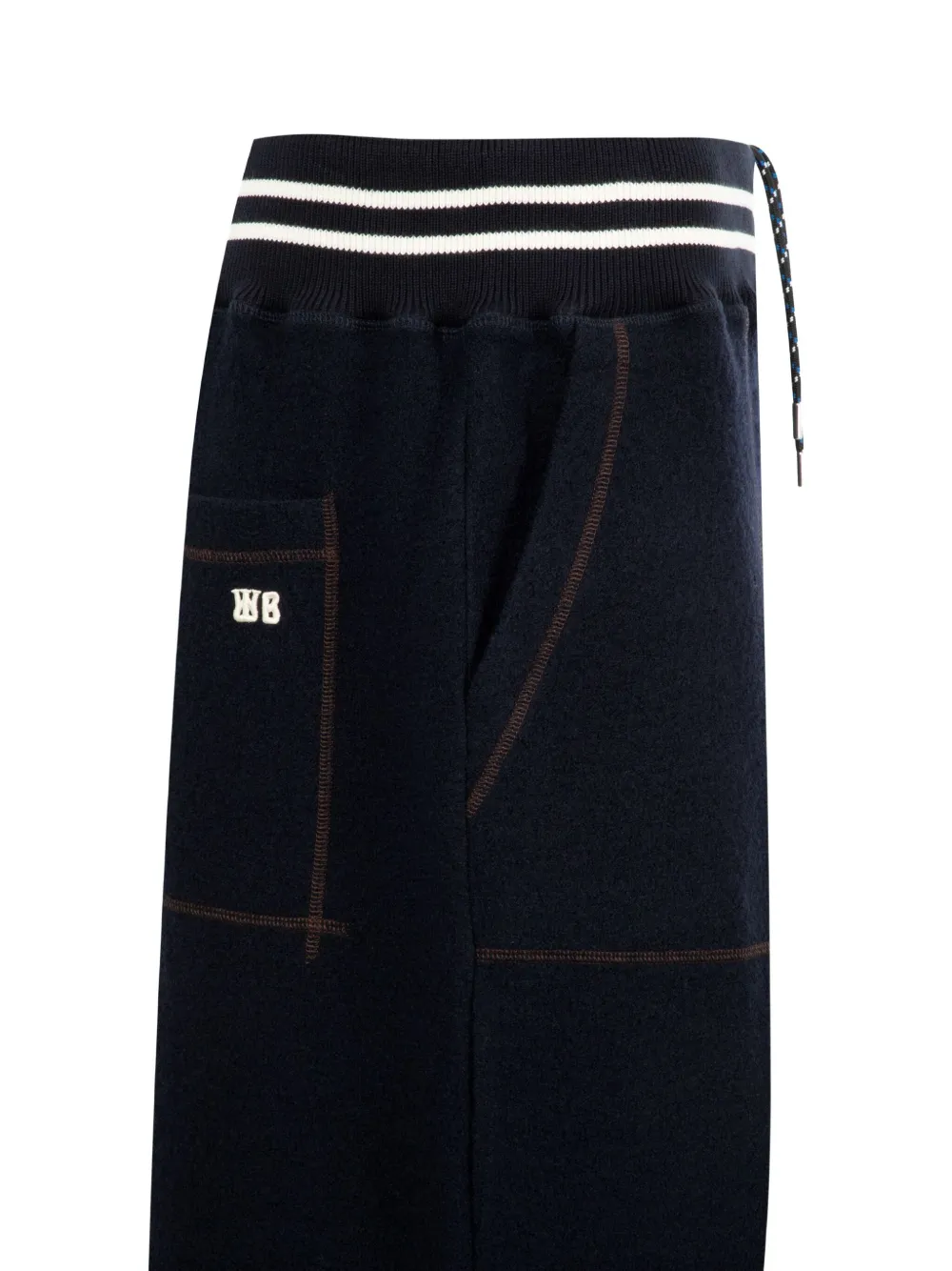 Wales Bonner October shorts met elastische tailleband Blauw