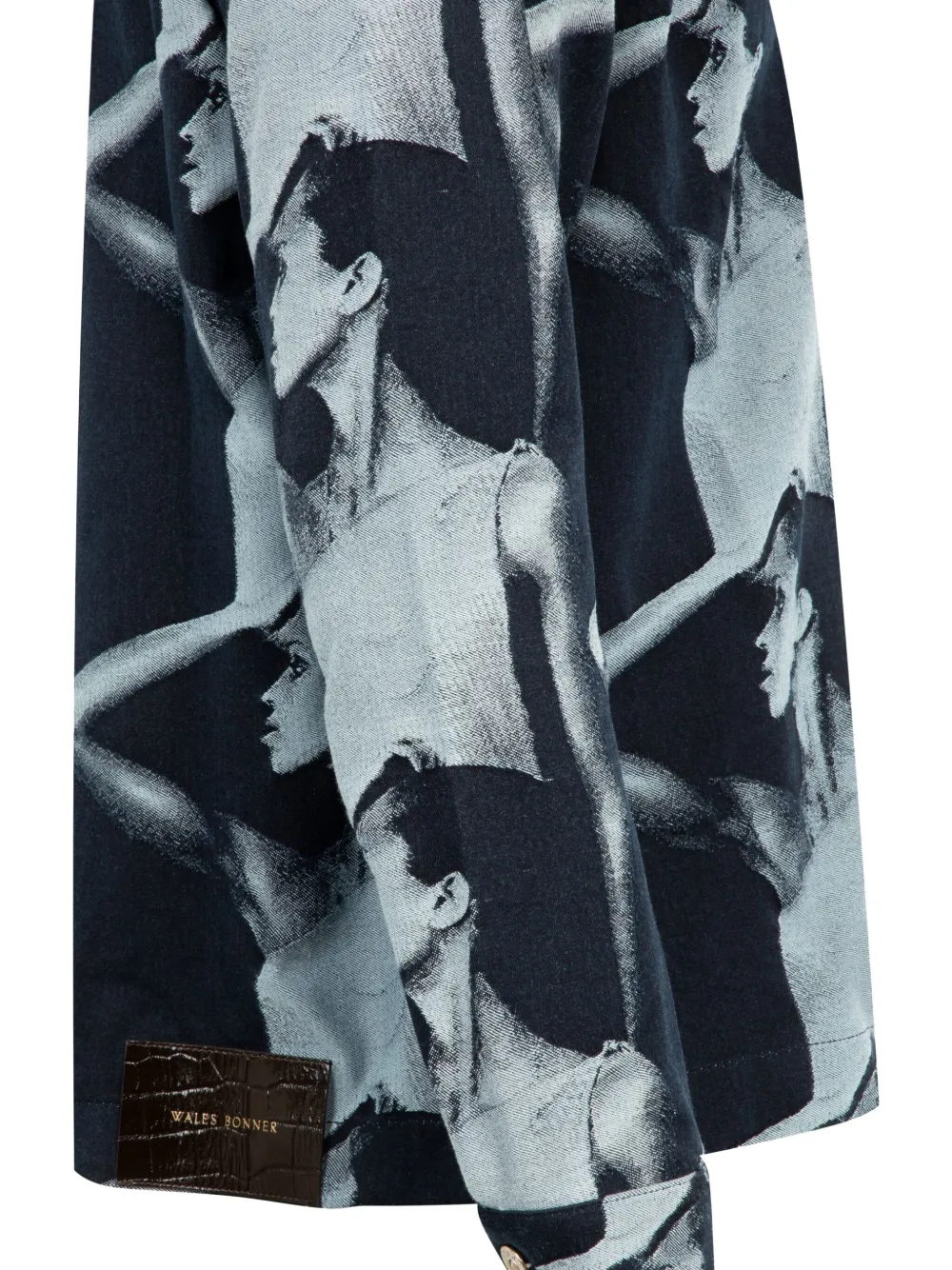 Wales Bonner Jack met fotoprint en rits Zwart