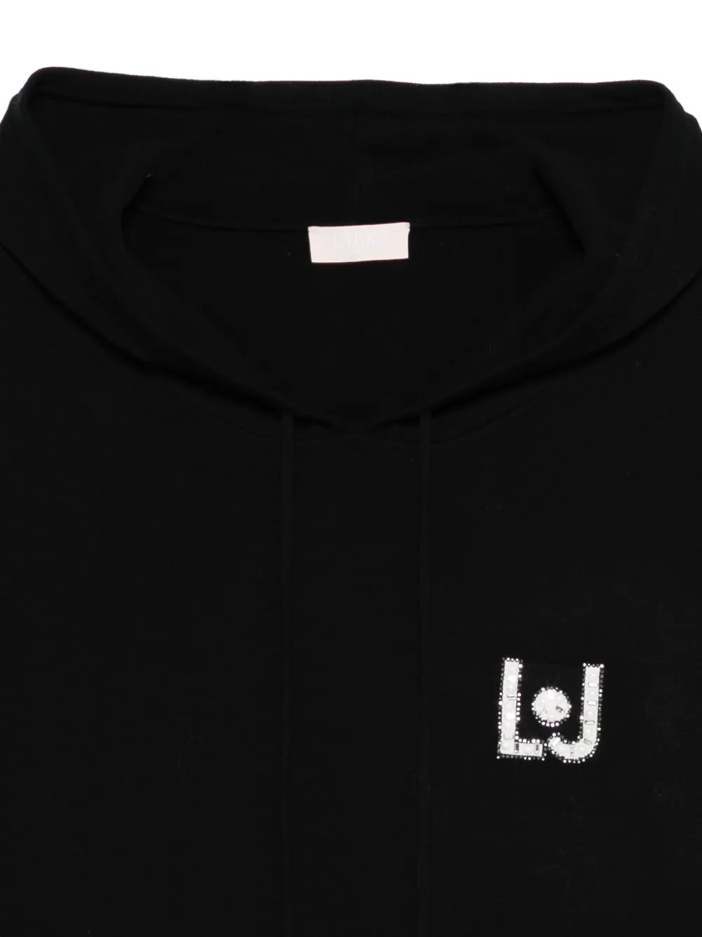 Liu •jo Logo-embellished Hoodie In Black