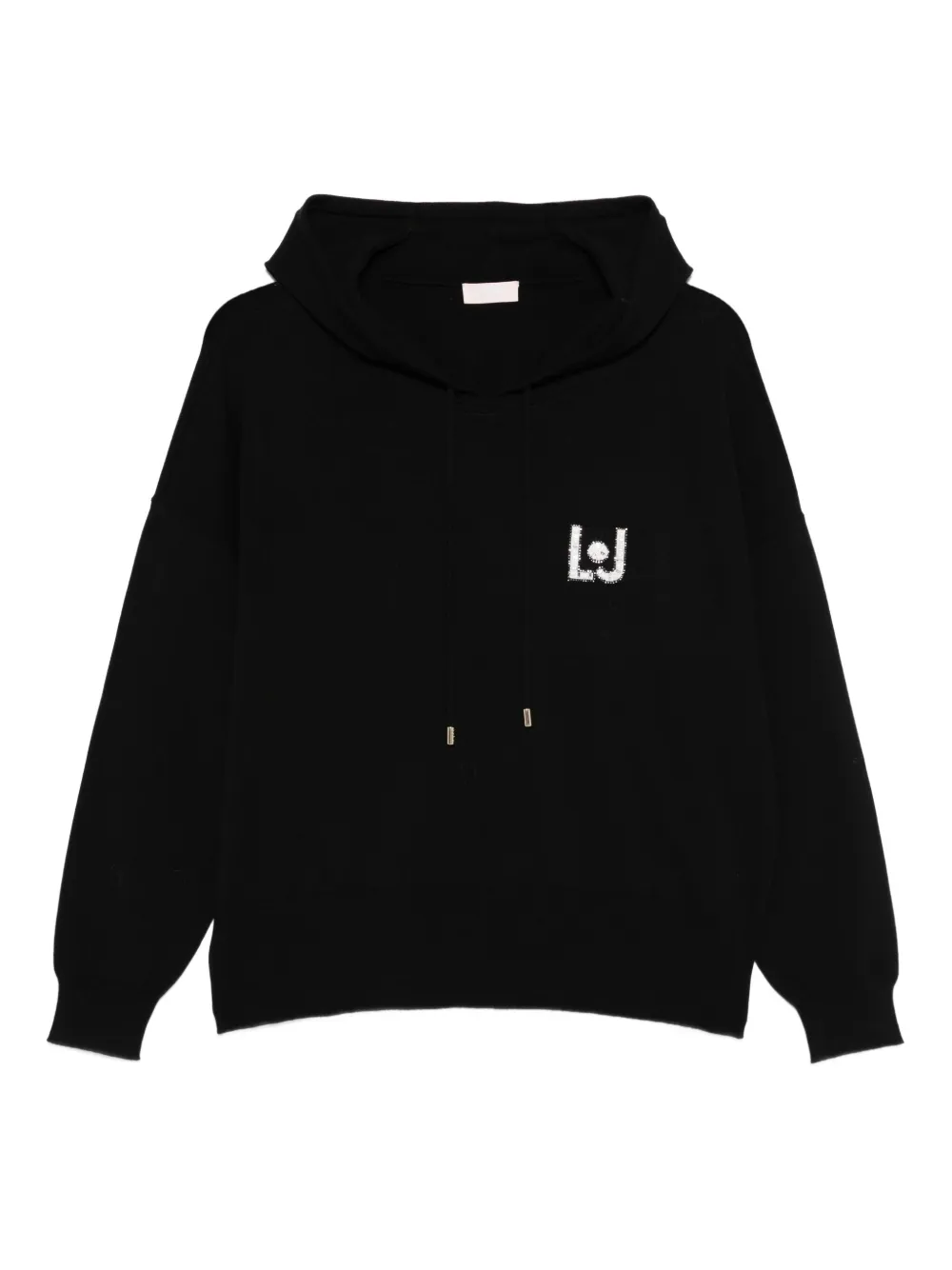 LIU JO logo-embellished hoodie | Black | Image 1