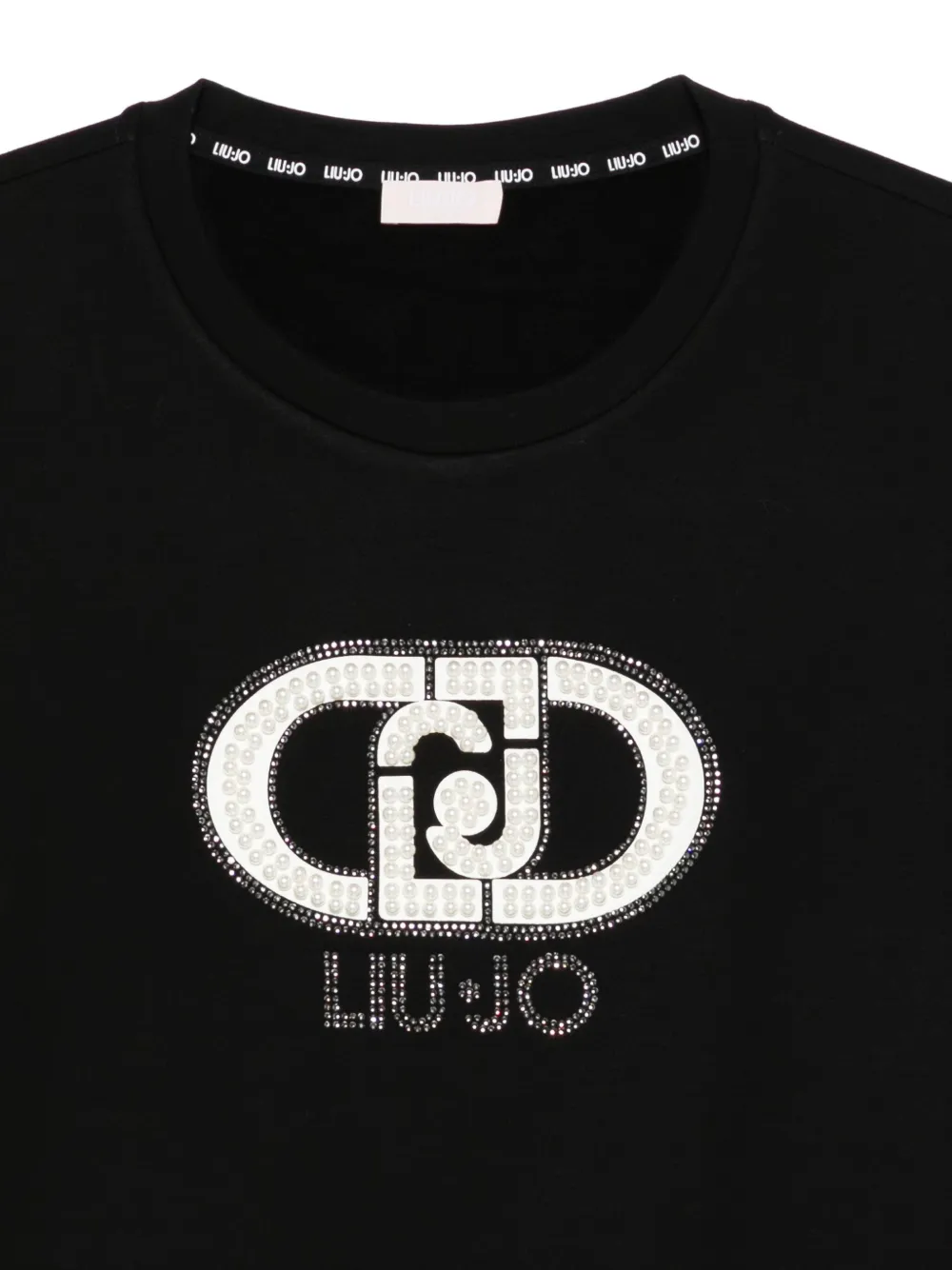 Liu •jo Embellished-logo Sweater In Black