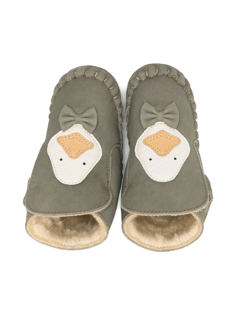 Donsje Duck-face Suede Boots In Green