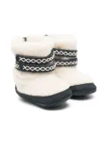 Donsje shearling patterned-strap boots - Blue